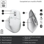 Logitech MX Master 3S Wireless Mouse (Pale Gray) - Image 3