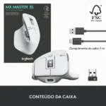 Logitech MX Master 3S Wireless Mouse (Pale Gray) - Image 4