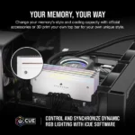 Corsair Dominator Titanium RGB DDR5 64GB (32GBx2) 6600MHz RAM (White) - Image 9