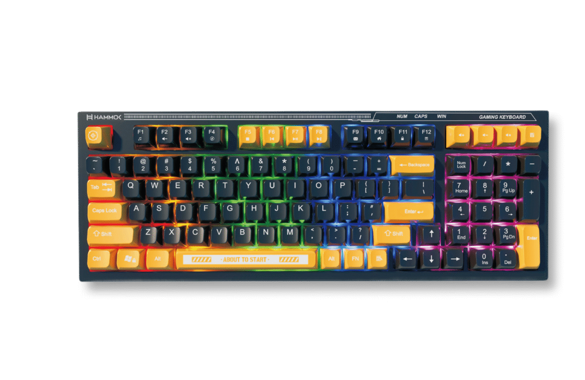 Hammok SPARTAN Wired Gaming Keyboard Black & yellow - Image 1